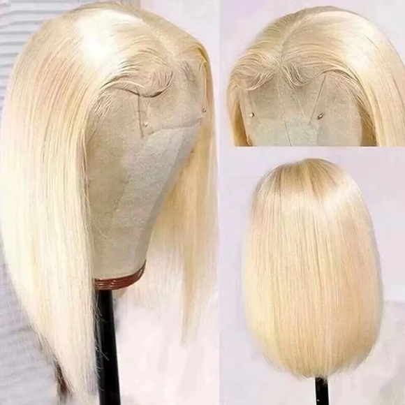 613 Blonde 13/4 Lace Front Wig Bob 12 inch - Picture 3 of 4